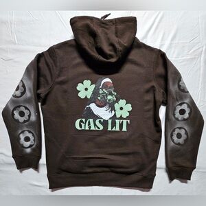Gas Lit Flower Power Graphic Print Hoodie One of One!